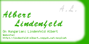albert lindenfeld business card